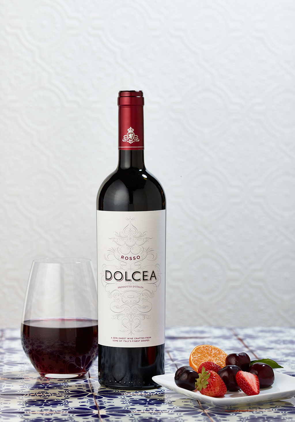 dolcea rosso wine sitting on table